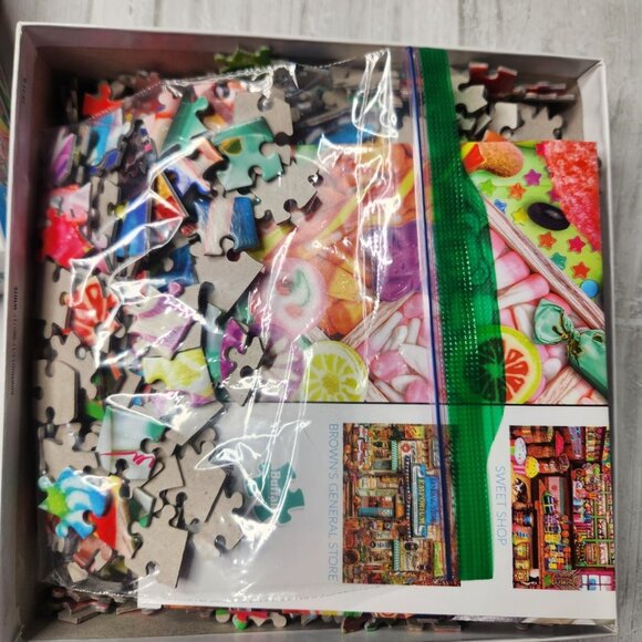 Two 1000pc puzzles Aimee Stewart Buffalo Games: Candylicious and Yardsale - Picture 8 of 8